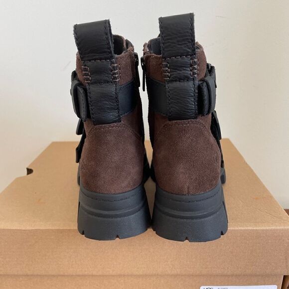 UGG Ashton Lace-Up Buckled Waterproof Suede Booties Burnt Cedar US Women Size6.5 - Picture 8 of 14